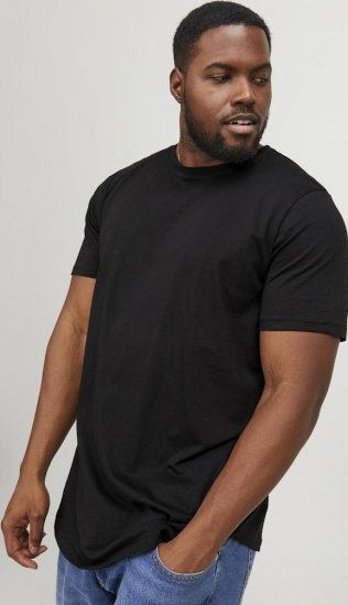 Jack & Jones NOA Crew Neck T-Shirt Black - Μακό μπλουζάκια - Aνδρικά μπλουζεσ μεγάλα μεγέθη