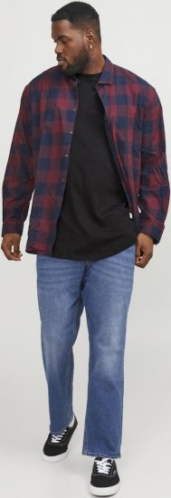Jack & Jones NOA Crew Neck T-Shirt Black - Μακό μπλουζάκια - Aνδρικά μπλουζεσ μεγάλα μεγέθη