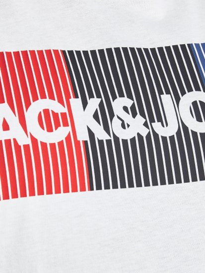 Jack & Jones JJECORP Logo Play T-Shirt White - Μακό μπλουζάκια - Aνδρικά μπλουζεσ μεγάλα μεγέθη