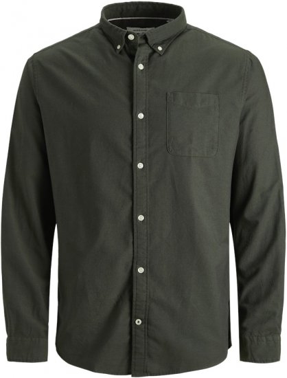Jack & Jones OXFORD LS Shirt Green - Πουκάμισα - Aνδρικά πουκαμισα μεγαλα μεγάλα μεγέθη