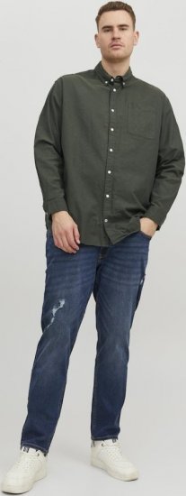 Jack & Jones OXFORD LS Shirt Green - Πουκάμισα - Aνδρικά πουκαμισα μεγαλα μεγάλα μεγέθη