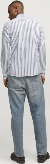 Jack & Jones OXFORD LS Shirt Striped Ensign Blue - Πουκάμισα - Aνδρικά πουκαμισα μεγαλα μεγάλα μεγέθη