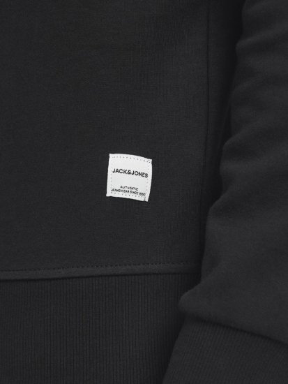 Jack & Jones Basic Sweatshirt Black - φούτερ/Φούτερ με κουκούλα - φούτερ/Φούτερ με κουκούλα ανδρικά μεγάλα μεγέθη 