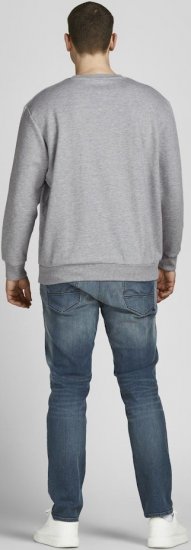 Jack & Jones Basic Sweatshirt Light Grey Melange - φούτερ/Φούτερ με κουκούλα - φούτερ/Φούτερ με κουκούλα ανδρικά μεγάλα μεγέθη 