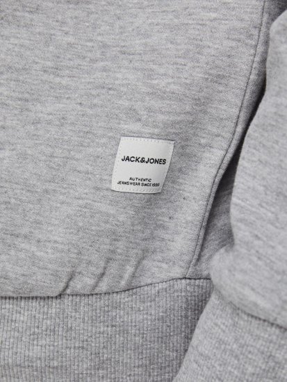 Jack & Jones Basic Sweatshirt Light Grey Melange - φούτερ/Φούτερ με κουκούλα - φούτερ/Φούτερ με κουκούλα ανδρικά μεγάλα μεγέθη 