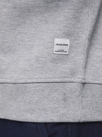 Jack & Jones Basic Sweatshirt Light Grey Melange - φούτερ/Φούτερ με κουκούλα - φούτερ/Φούτερ με κουκούλα ανδρικά μεγάλα μεγέθη 
