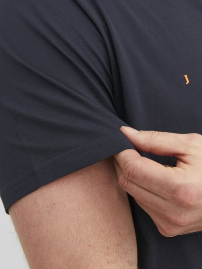 Jack & Jones STAR T-Shirt Dark Navy - Μακό μπλουζάκια - Aνδρικά μπλουζεσ μεγάλα μεγέθη