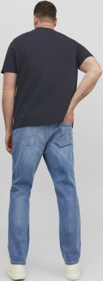 Jack & Jones STAR T-Shirt Dark Navy - Μακό μπλουζάκια - Aνδρικά μπλουζεσ μεγάλα μεγέθη