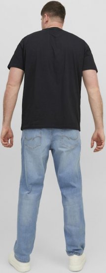 Jack & Jones STAR T-Shirt Black - Μακό μπλουζάκια - Aνδρικά μπλουζεσ μεγάλα μεγέθη