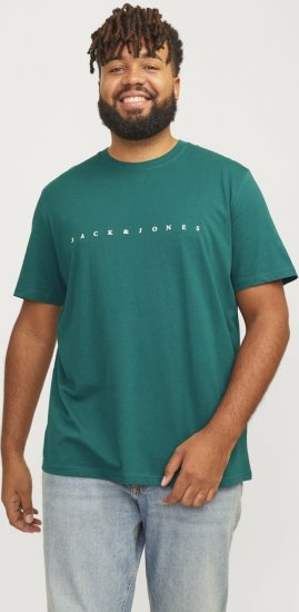 Jack & Jones STAR T-Shirt Deep Teal - Μακό μπλουζάκια - Aνδρικά μπλουζεσ μεγάλα μεγέθη