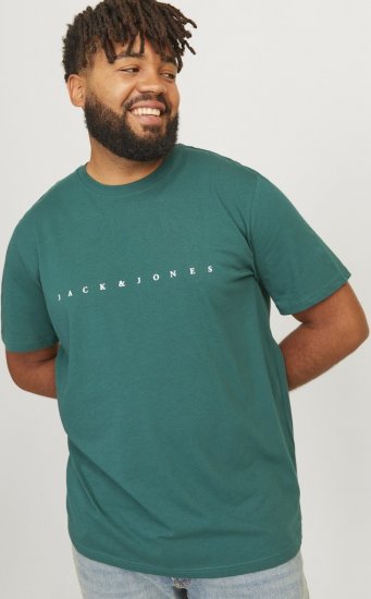 Jack & Jones STAR T-Shirt Deep Teal - Μακό μπλουζάκια - Aνδρικά μπλουζεσ μεγάλα μεγέθη
