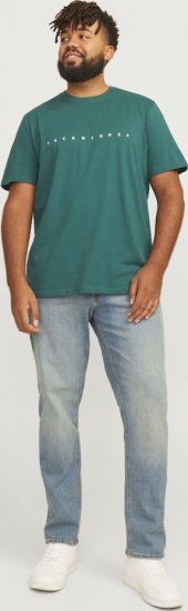 Jack & Jones STAR T-Shirt Deep Teal - Μακό μπλουζάκια - Aνδρικά μπλουζεσ μεγάλα μεγέθη