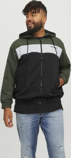 Jack & Jones RUSH Bomber Jacket with Hood Green - Μπουφάν - Aνδρικά μπουφαν μεγάλα μεγέθη