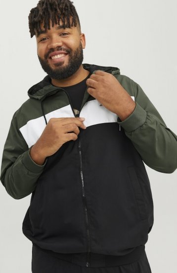 Jack & Jones RUSH Bomber Jacket with Hood Green - Μπουφάν - Aνδρικά μπουφαν μεγάλα μεγέθη