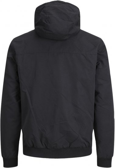 Jack & Jones RUSH SOLID Bomber Jacket with Hood Black - Μπουφάν - Aνδρικά μπουφαν μεγάλα μεγέθη