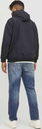 Jack & Jones RUSH SOLID Bomber Jacket with Hood Black - Μπουφάν - Aνδρικά μπουφαν μεγάλα μεγέθη