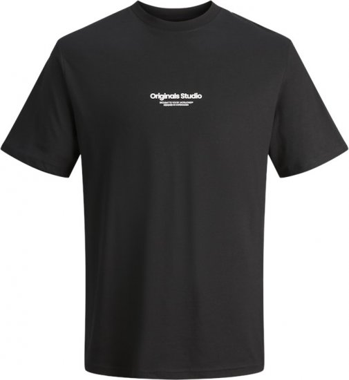Jack & Jones ESTERBRO T-Shirt Black - Μακό μπλουζάκια - Aνδρικά μπλουζεσ μεγάλα μεγέθη