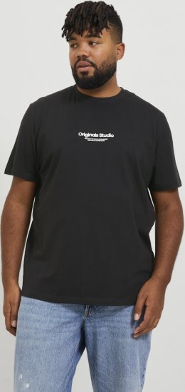Jack & Jones ESTERBRO T-Shirt Black - Μακό μπλουζάκια - Aνδρικά μπλουζεσ μεγάλα μεγέθη