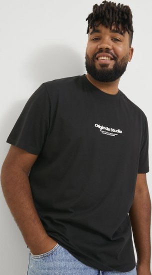 Jack & Jones ESTERBRO T-Shirt Black - Μακό μπλουζάκια - Aνδρικά μπλουζεσ μεγάλα μεγέθη