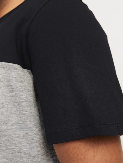 Jack & Jones LEGACY BLOCKING T-Shirt Black - Μακό μπλουζάκια - Aνδρικά μπλουζεσ μεγάλα μεγέθη