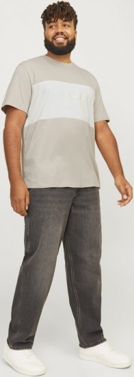 Jack & Jones LEGACY BLOCKING T-Shirt Beige - Μακό μπλουζάκια - Aνδρικά μπλουζεσ μεγάλα μεγέθη