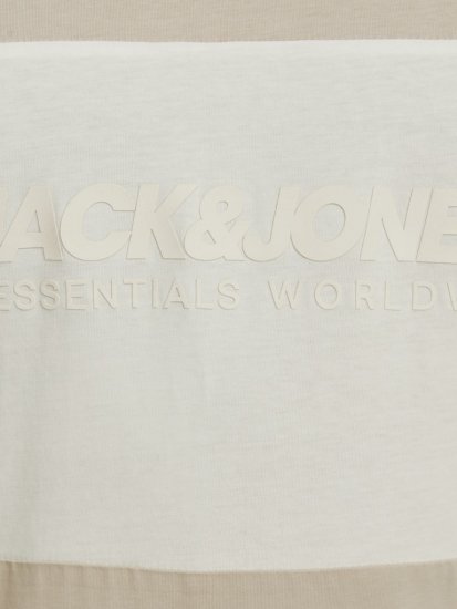 Jack & Jones LEGACY BLOCKING T-Shirt Beige - Μακό μπλουζάκια - Aνδρικά μπλουζεσ μεγάλα μεγέθη