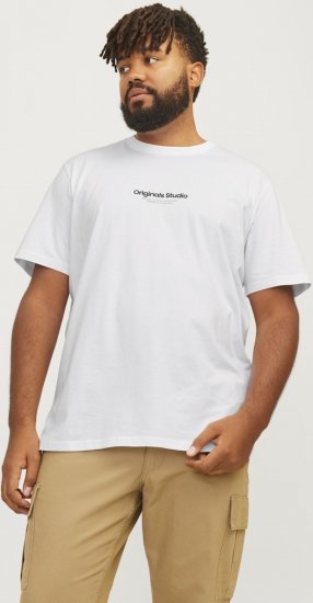 Jack & Jones ESTERBRO T-Shirt Bright White - Μακό μπλουζάκια - Aνδρικά μπλουζεσ μεγάλα μεγέθη