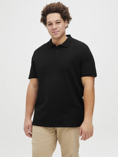 Jack & Jones AUSTIN CLASSIC Polo Black - Πόλο μπλουζάκια - Aνδρικά μπλουζακια πολο μεγάλα μεγέθη