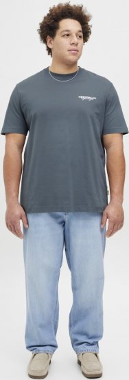 Jack & Jones Lington Crew Neck T-Shirt Grey - Μακό μπλουζάκια - Aνδρικά μπλουζεσ μεγάλα μεγέθη