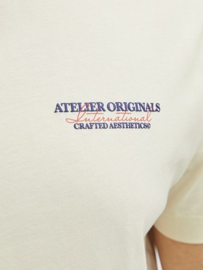 Jack & Jones Lington Crew Neck T-Shirt White - Μακό μπλουζάκια - Aνδρικά μπλουζεσ μεγάλα μεγέθη