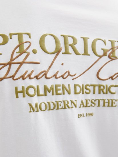 Jack & Jones Lington Crew Neck T-Shirt Bright White - Μακό μπλουζάκια - Aνδρικά μπλουζεσ μεγάλα μεγέθη
