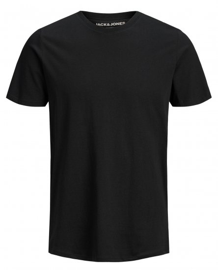 Jack & Jones Organic Basic T-shirt Black - Μακό μπλουζάκια - Aνδρικά μπλουζεσ μεγάλα μεγέθη