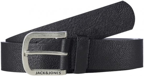 Jack & Jones HARRY Belt Black - Ζώνες - Ανδρικές ζώνες μεγάλα μεγέθη
