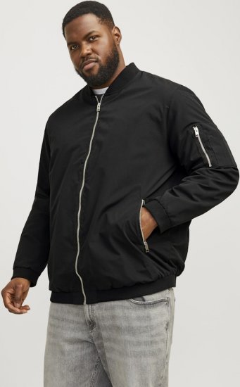 Jack & Jones RUSH Bomber Jacket Black - Μπουφάν - Aνδρικά μπουφαν μεγάλα μεγέθη