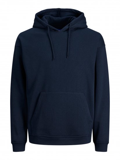 Jack & Jones JORBRINK Hoodie Navy - φούτερ/Φούτερ με κουκούλα - φούτερ/Φούτερ με κουκούλα ανδρικά μεγάλα μεγέθη 