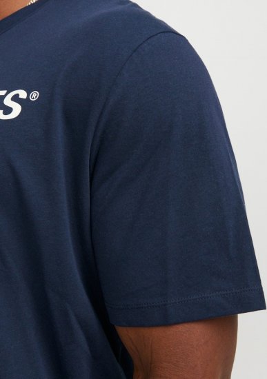 Jack & Jones Corp Logo Crew Neck T-Shirt Navy Blazer - Μακό μπλουζάκια - Aνδρικά μπλουζεσ μεγάλα μεγέθη