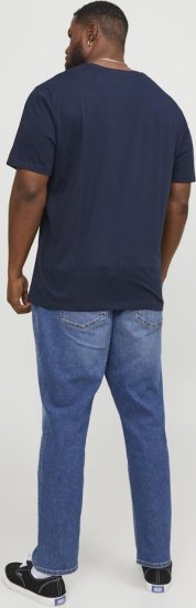 Jack & Jones Corp Logo Crew Neck T-Shirt Navy Blazer - Μακό μπλουζάκια - Aνδρικά μπλουζεσ μεγάλα μεγέθη