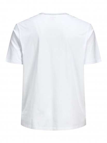 Jack & Jones Rocto T-shirt White - Μακό μπλουζάκια - Aνδρικά μπλουζεσ μεγάλα μεγέθη
