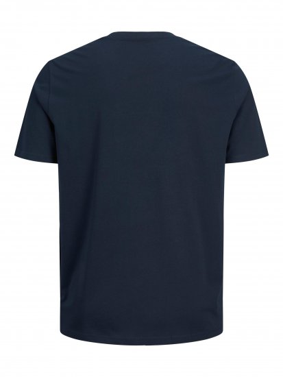Jack & Jones JJELOGO TEE Navy - Μακό μπλουζάκια - Aνδρικά μπλουζεσ μεγάλα μεγέθη