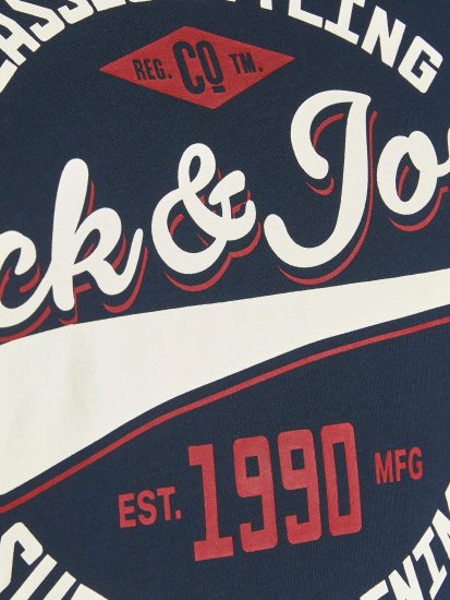 Jack & Jones JJELOGO TEE Navy - Μακό μπλουζάκια - Aνδρικά μπλουζεσ μεγάλα μεγέθη