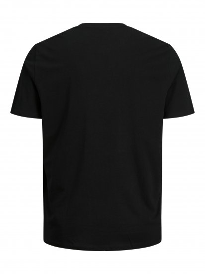 Jack & Jones JJELOGO TEE Black - Μακό μπλουζάκια - Aνδρικά μπλουζεσ μεγάλα μεγέθη