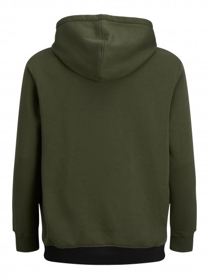 Jack & Jones JJEURBAN BLOCKING SWEAT Forest Green - φούτερ/Φούτερ με κουκούλα - φούτερ/Φούτερ με κουκούλα ανδρικά μεγάλα μεγέθη 