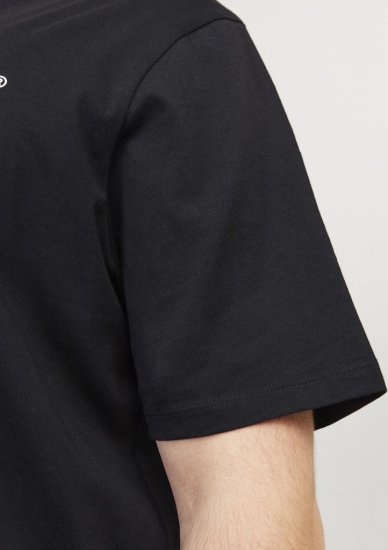 Jack & Jones Corp Logo Crew Neck T-Shirt Black - Μακό μπλουζάκια - Aνδρικά μπλουζεσ μεγάλα μεγέθη