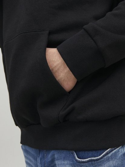 Jack & Jones CORP LOGO PLAY 4 Print Hoodie Black - φούτερ/Φούτερ με κουκούλα - φούτερ/Φούτερ με κουκούλα ανδρικά μεγάλα μεγέθη 