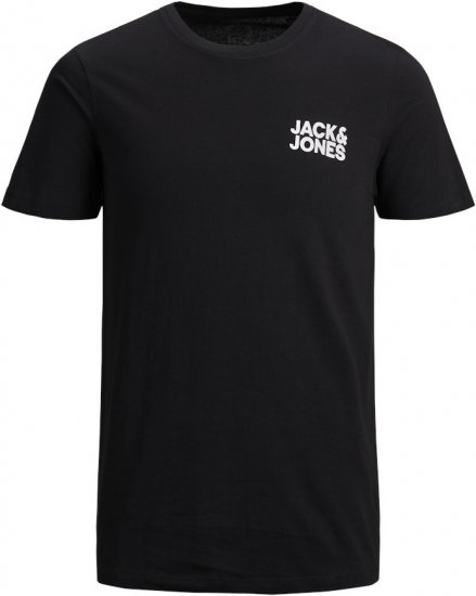 Jack & Jones CORP Logo T-Shirt Black - Μακό μπλουζάκια - Aνδρικά μπλουζεσ μεγάλα μεγέθη