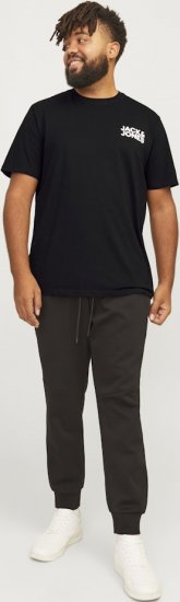 Jack & Jones CORP Logo T-Shirt Black - Μακό μπλουζάκια - Aνδρικά μπλουζεσ μεγάλα μεγέθη