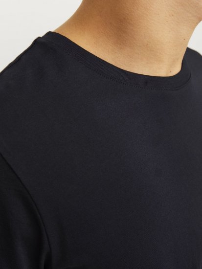 Jack & Jones CORP Logo T-Shirt Black w Small Black Print - Μακό μπλουζάκια - Aνδρικά μπλουζεσ μεγάλα μεγέθη