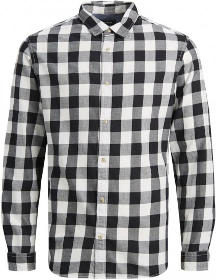 Jack & Jones Gingham L/S Shirt Whisper White - Πουκάμισα - Aνδρικά πουκαμισα μεγαλα μεγάλα μεγέθη