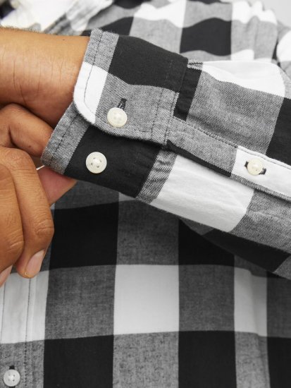 Jack & Jones Gingham L/S Shirt Whisper White - Πουκάμισα - Aνδρικά πουκαμισα μεγαλα μεγάλα μεγέθη