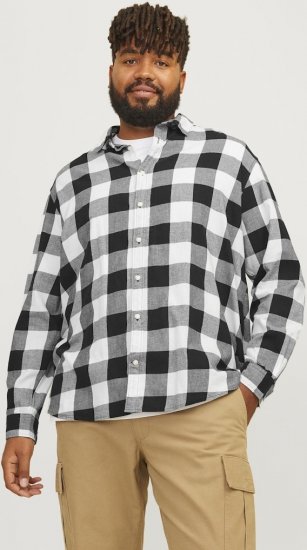 Jack & Jones Gingham L/S Shirt Whisper White - Πουκάμισα - Aνδρικά πουκαμισα μεγαλα μεγάλα μεγέθη